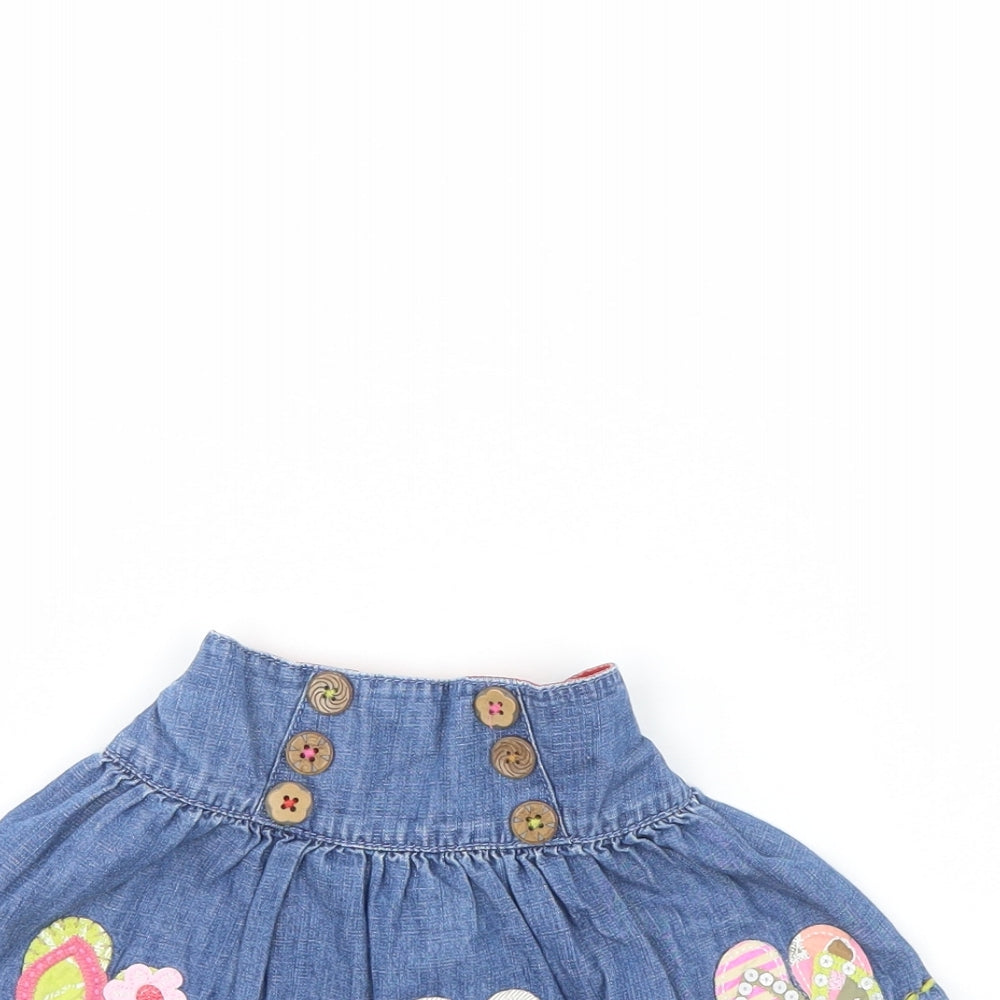 NEXT Girls Blue  Denim Mini Skirt Size 9-12 Months