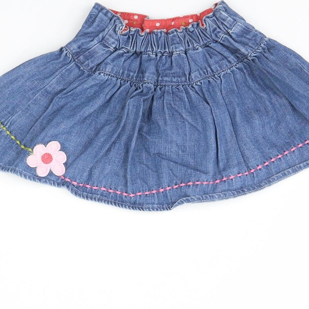 NEXT Girls Blue  Denim Mini Skirt Size 9-12 Months