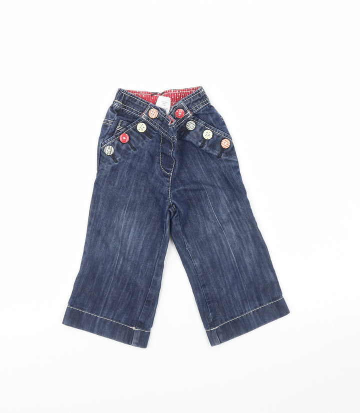 NEXT Girls Blue  Denim Capri Jeans Size 12 Months
