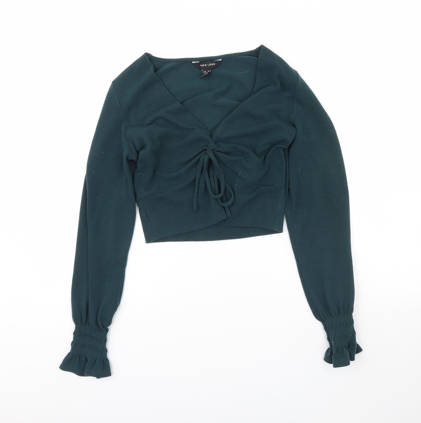 New Look Womens Green   Cropped Blouse Size 10