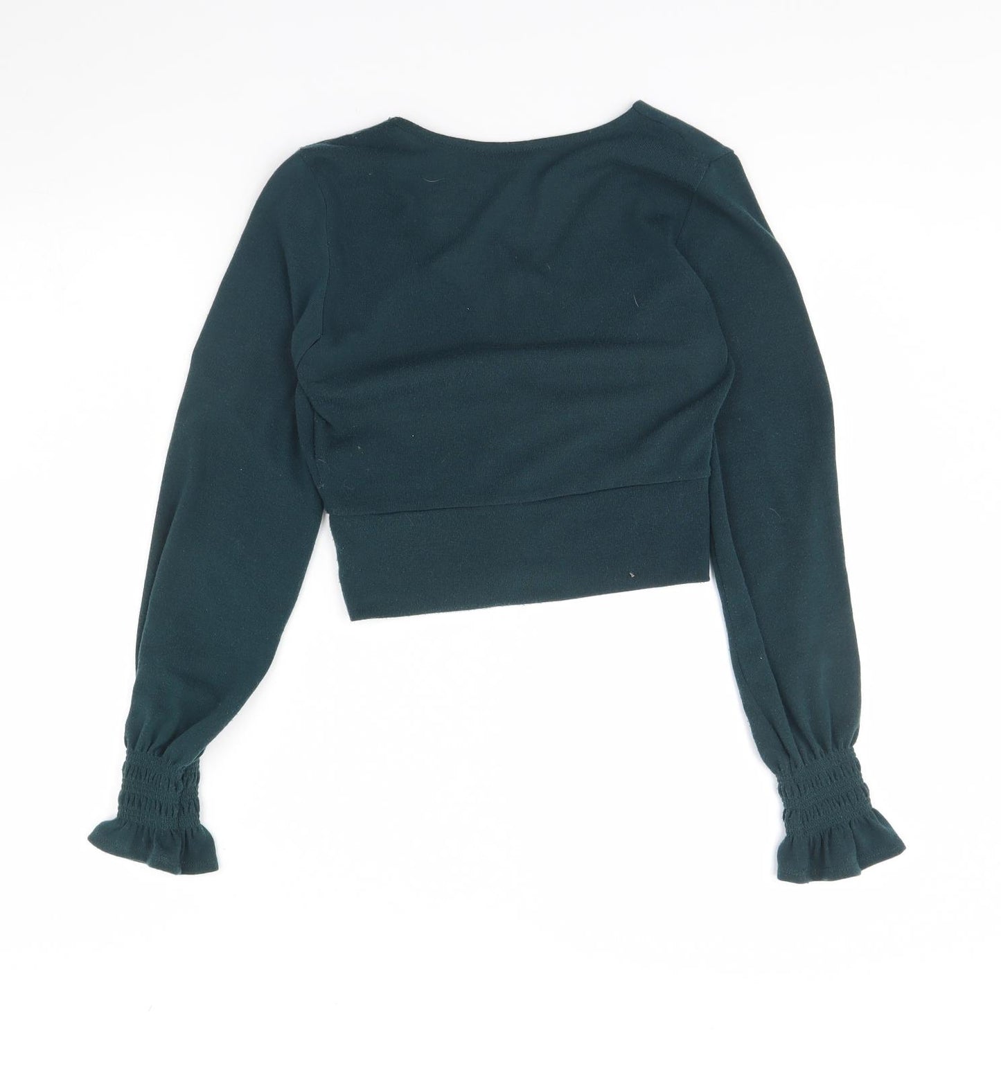 New Look Womens Green   Cropped Blouse Size 10