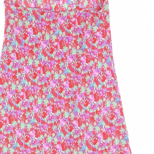 m&S Womens Pink Floral  Tank Dress  Size 12