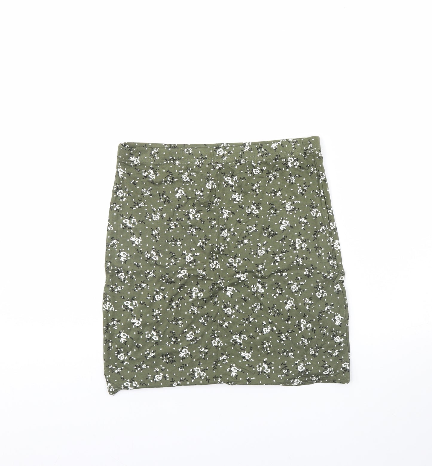 Pretty little thing Womens Green Floral  Mini Skirt Size 10