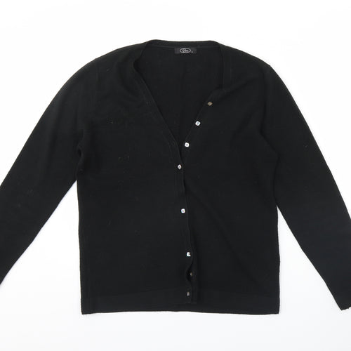 BM Womens Black   Cardigan Jumper Size S