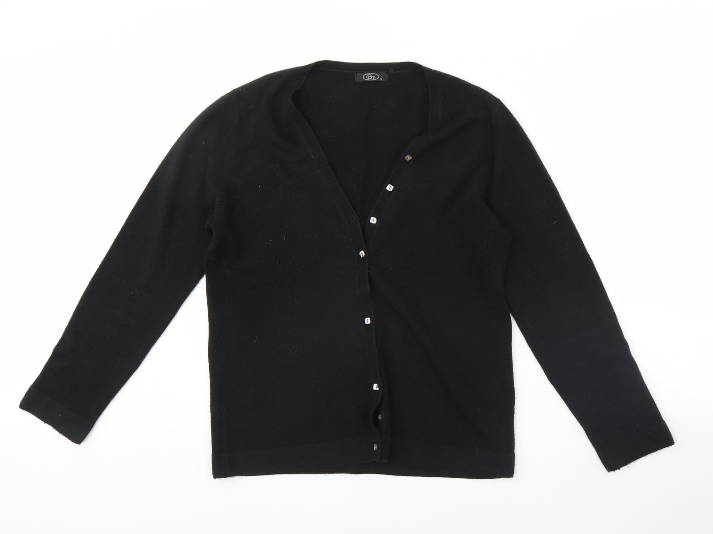 BM Womens Black   Cardigan Jumper Size S