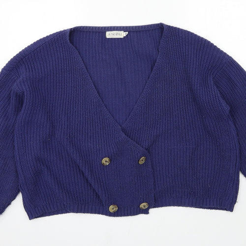In the Style Womens Blue  Knit Cardigan Jumper Size 14