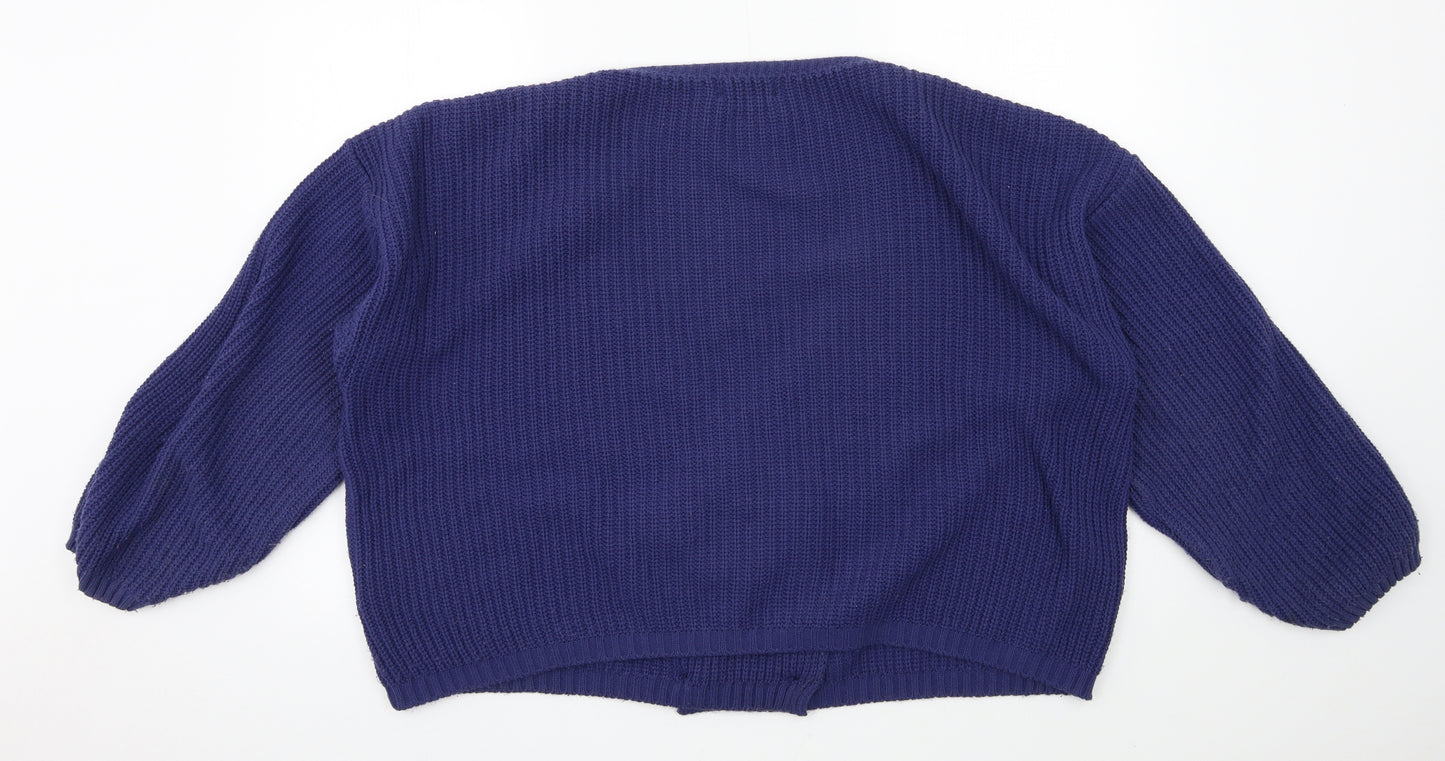 In the Style Womens Blue  Knit Cardigan Jumper Size 14