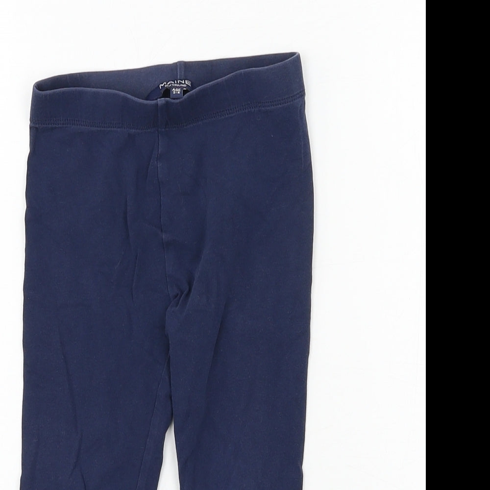 Maine Girls Blue  Jersey Jogger Trousers Size 3-4 Years