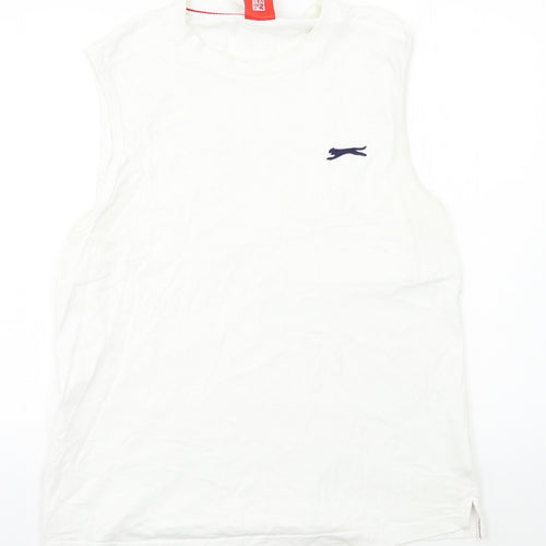 Slazenger Mens White  Jersey  T-Shirt Size M