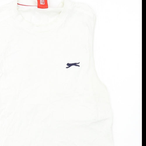 Slazenger Mens White  Jersey  T-Shirt Size M