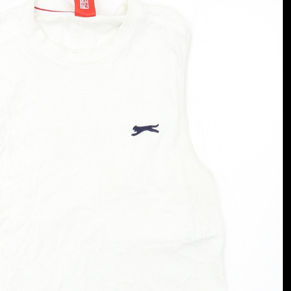 Slazenger Mens White  Jersey  T-Shirt Size M