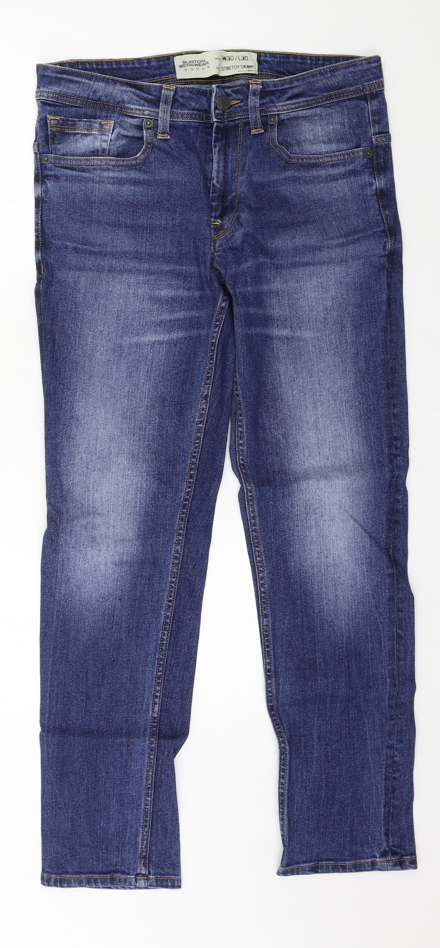 Burton Mens Blue  Denim Straight Jeans Size 30 in L30 in