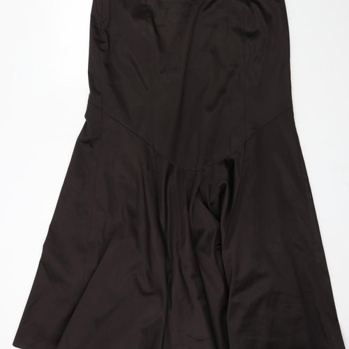 Coast Womens Brown  Satin Flare Skirt Size 18