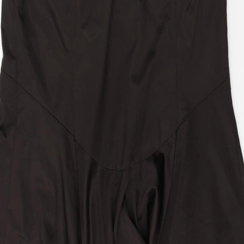 Coast Womens Brown  Satin Flare Skirt Size 18