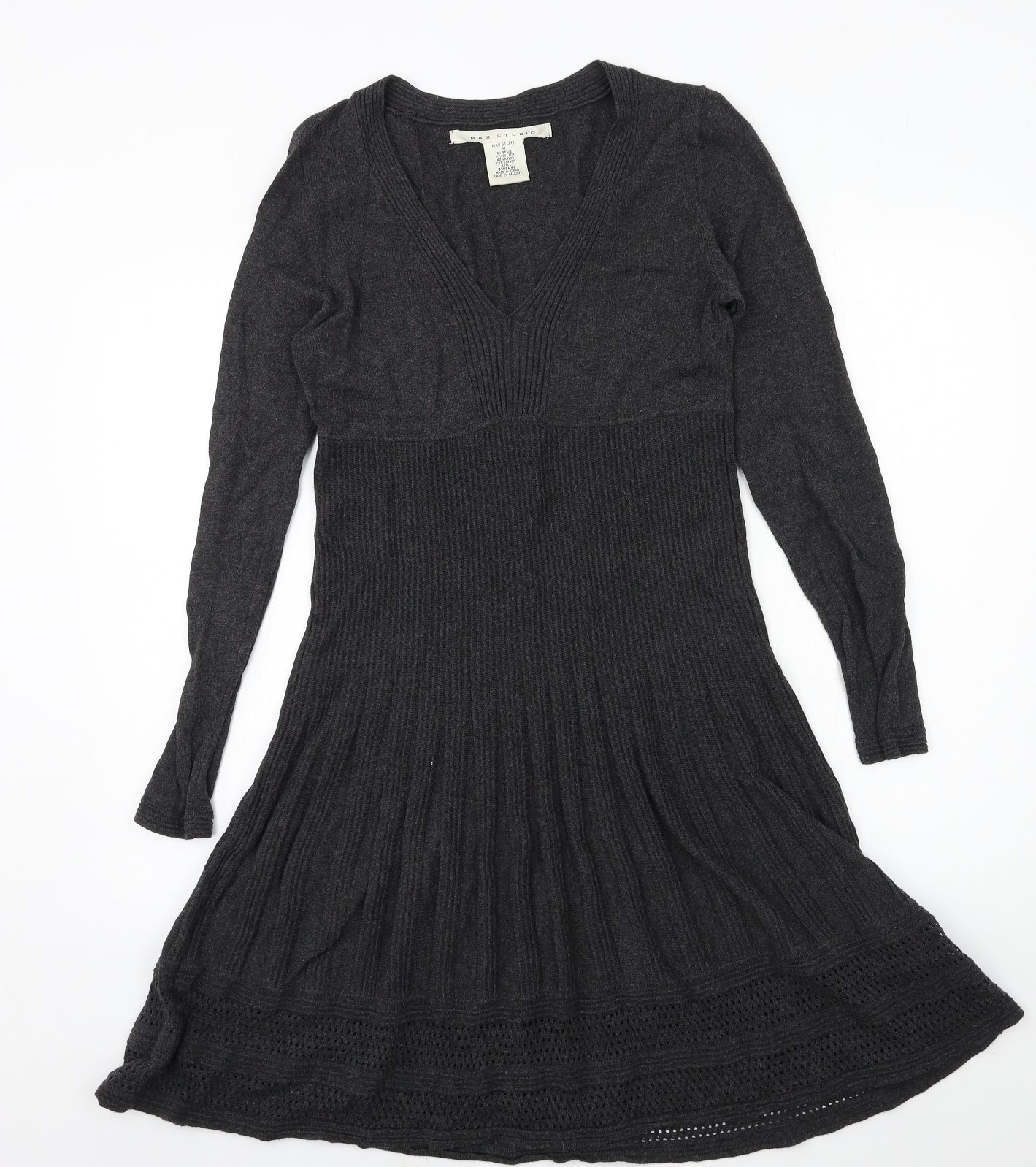 Max Studio Womens Grey  Knit Jumper Dress  Size M
