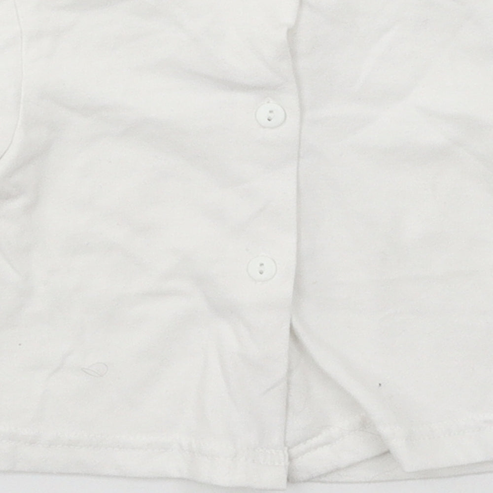 Peach Baby White  Jersey Basic T-Shirt Size 6-9 Months