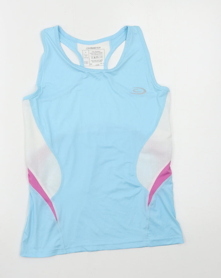 Crane Womens Blue Jersey Basic Tank Size 8