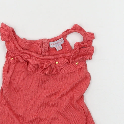 grain de ble Girls Pink  Jersey Basic Tank Size 6 Years