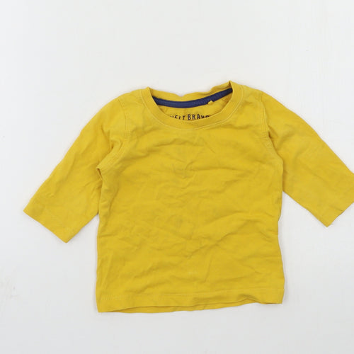NEXT Boys Yellow  Jersey Basic T-Shirt Size 3-6 Months