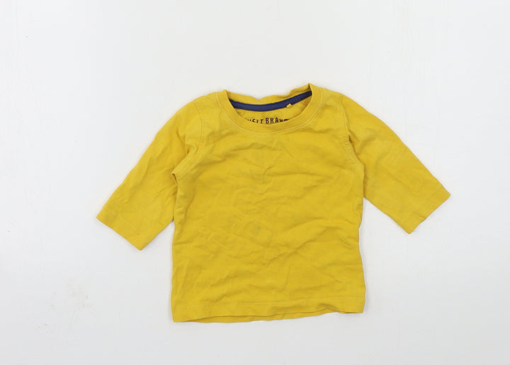 NEXT Boys Yellow Jersey Basic T-Shirt Size 3-6 Months