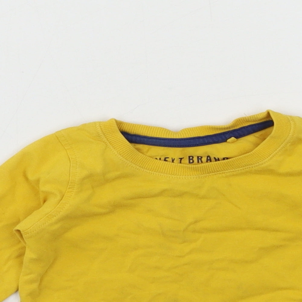 NEXT Boys Yellow  Jersey Basic T-Shirt Size 3-6 Months