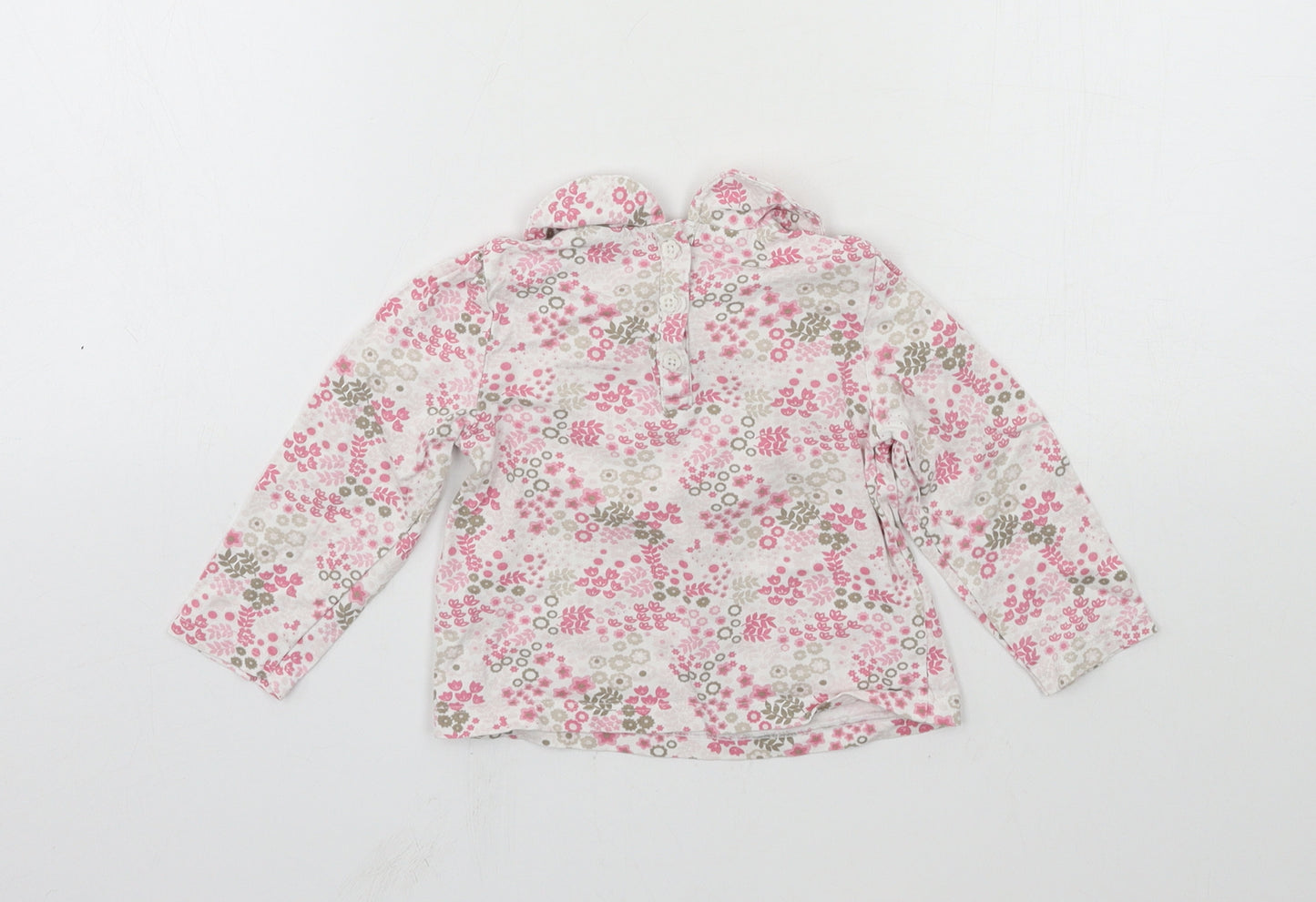 TU Girls Pink Floral Jersey Basic T-Shirt Size 6-9 Months
