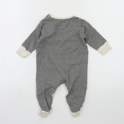 NEXT Boys Grey  Jersey Babygrow One-Piece Size 3-6 Months  - Zebra