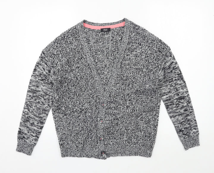 F&F Womens Black  Knit Cardigan Jumper Size 6