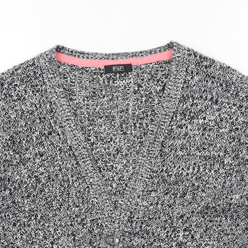 F&F Womens Black  Knit Cardigan Jumper Size 6