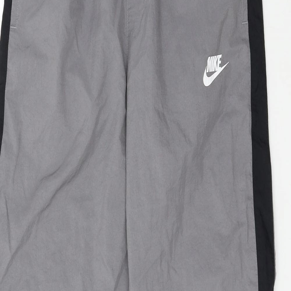 Nike Boys Grey Striped  Jogger Trousers Size 13-14 Years