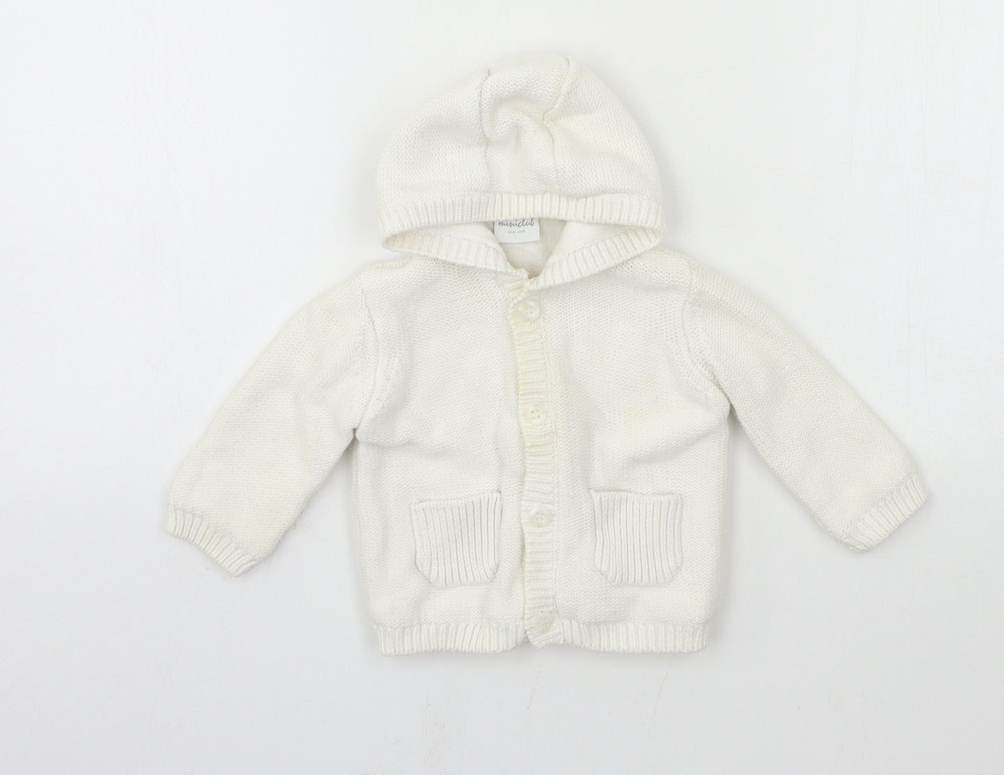 Mini Club Baby White  Knit Jacket  Size 3-6 Months