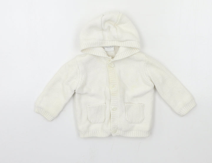 Mini Club Baby White Knit Jacket Size 3-6 Months