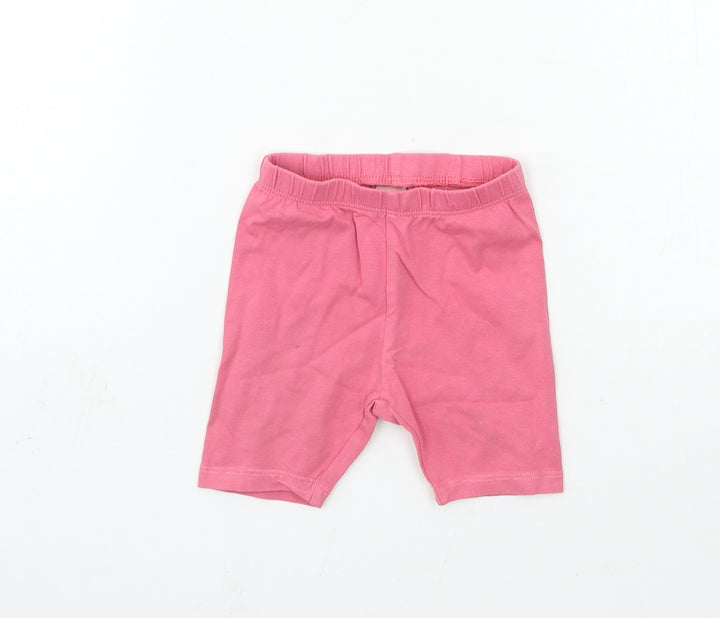TU Girls Pink Jacquard Jogger Trousers Size 12-18 Months