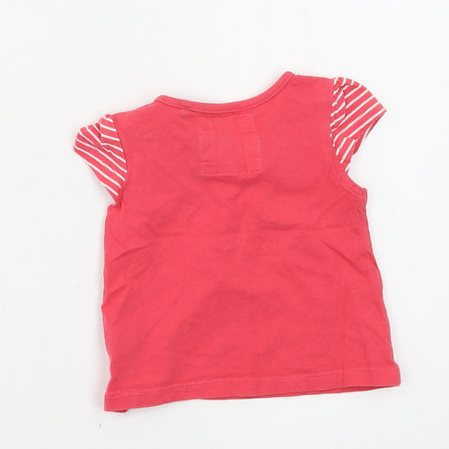 TU Girls Pink  Jersey Basic T-Shirt Size 3-6 Months  - Rabbit