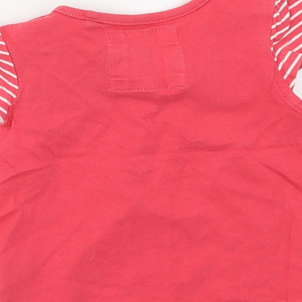 TU Girls Pink  Jersey Basic T-Shirt Size 3-6 Months  - Rabbit