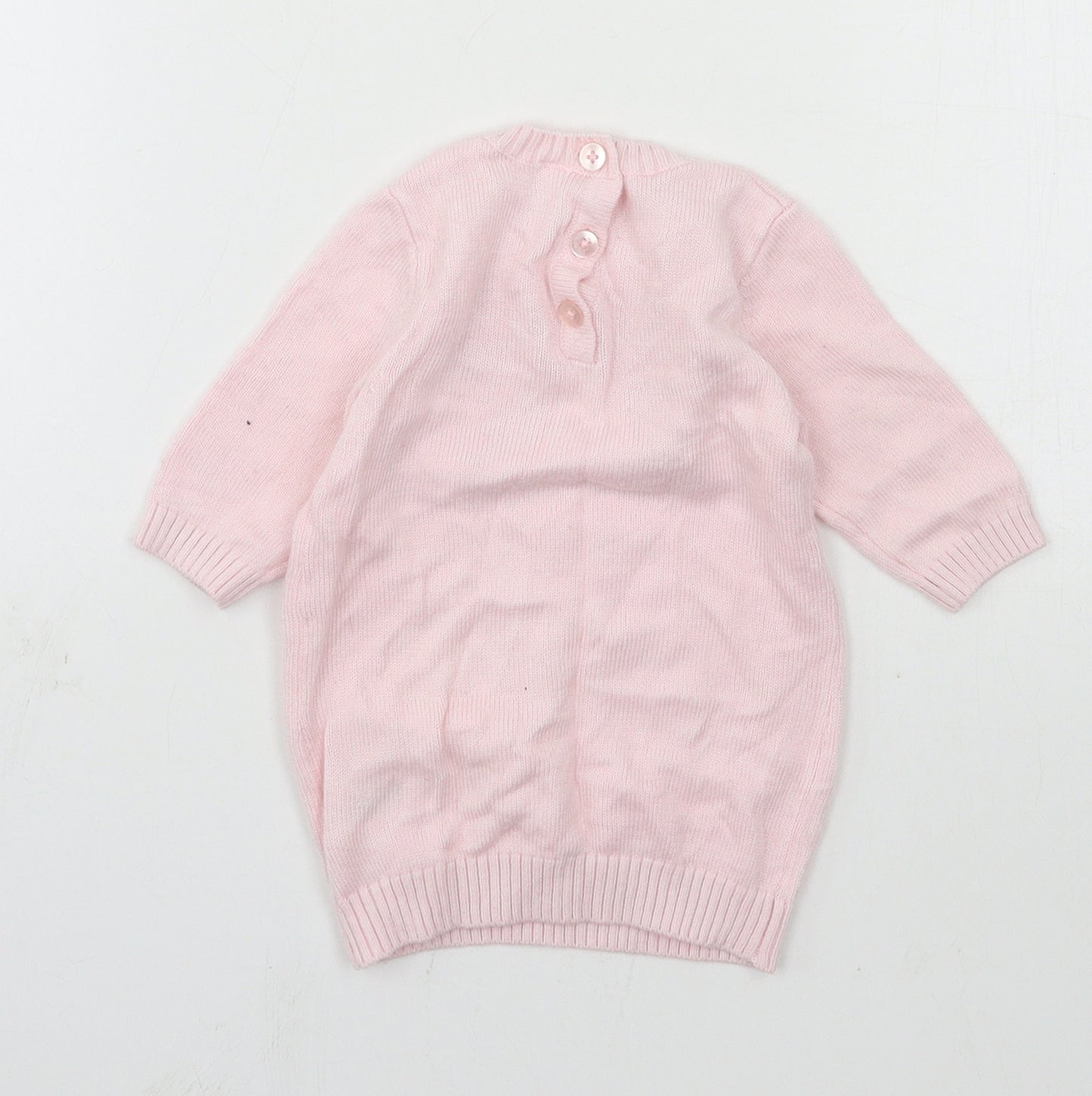 NEXT Girls Pink  Knit Pullover Jumper Size 0-3 Months
