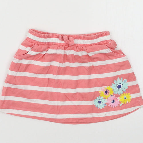 George Girls Pink Striped Jacquard A-Line Skirt Size 18-24 Months