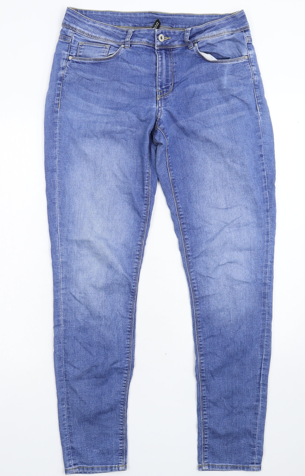 Divided Womens Blue  Denim Skinny Jeans Size 14 L30 in