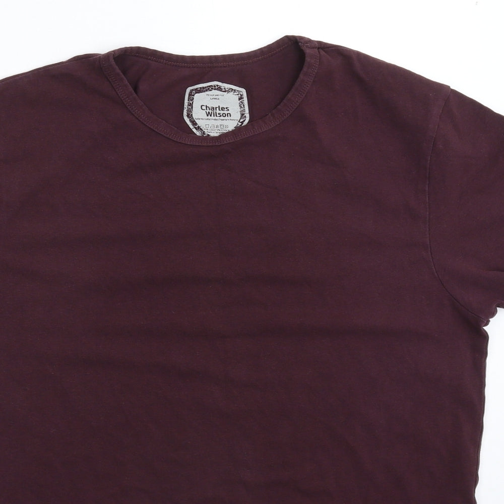 Charles Wilson Mens Grey    T-Shirt Size L