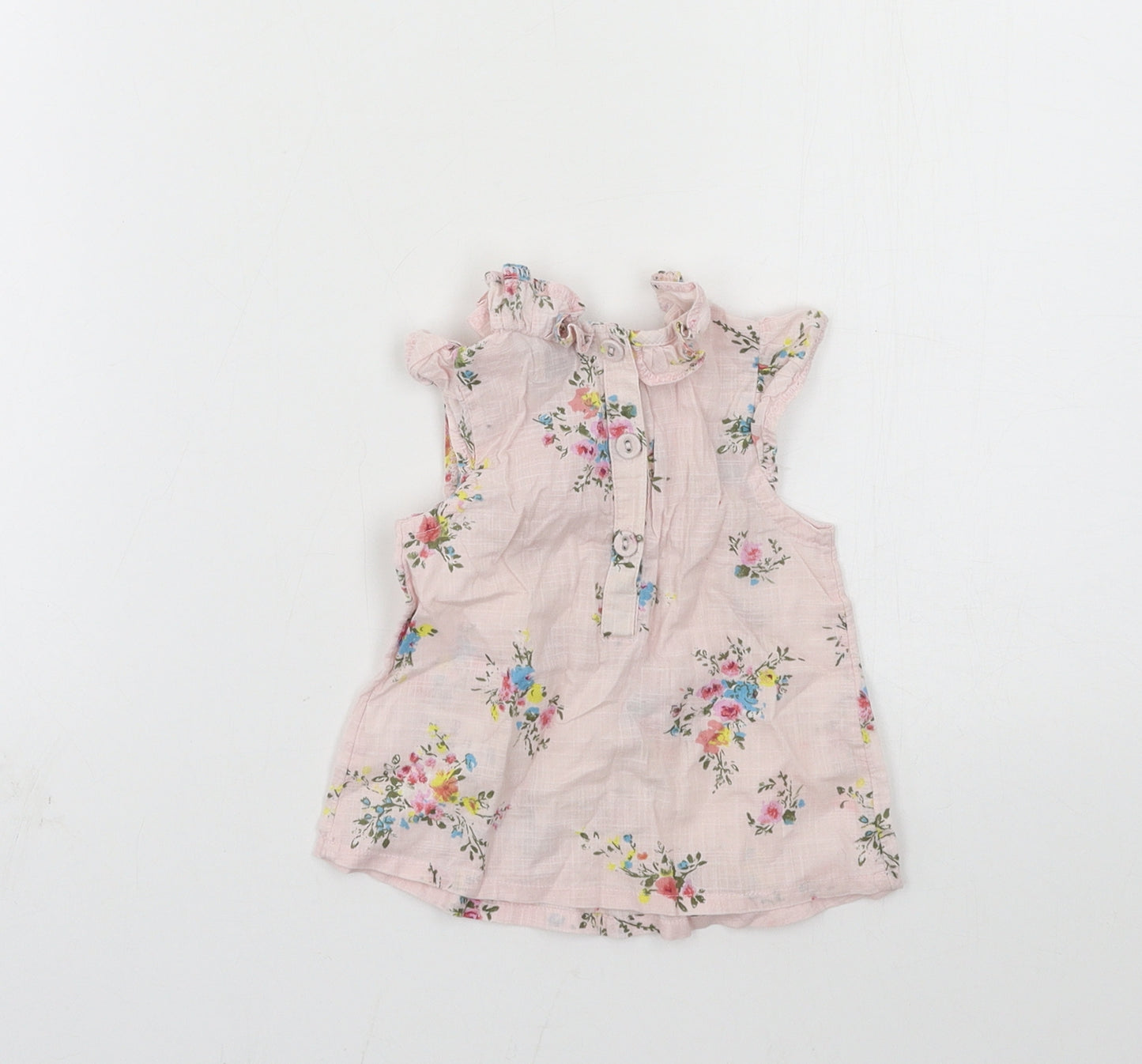 NEXT Girls Pink Floral  Basic T-Shirt Size 3-6 Months