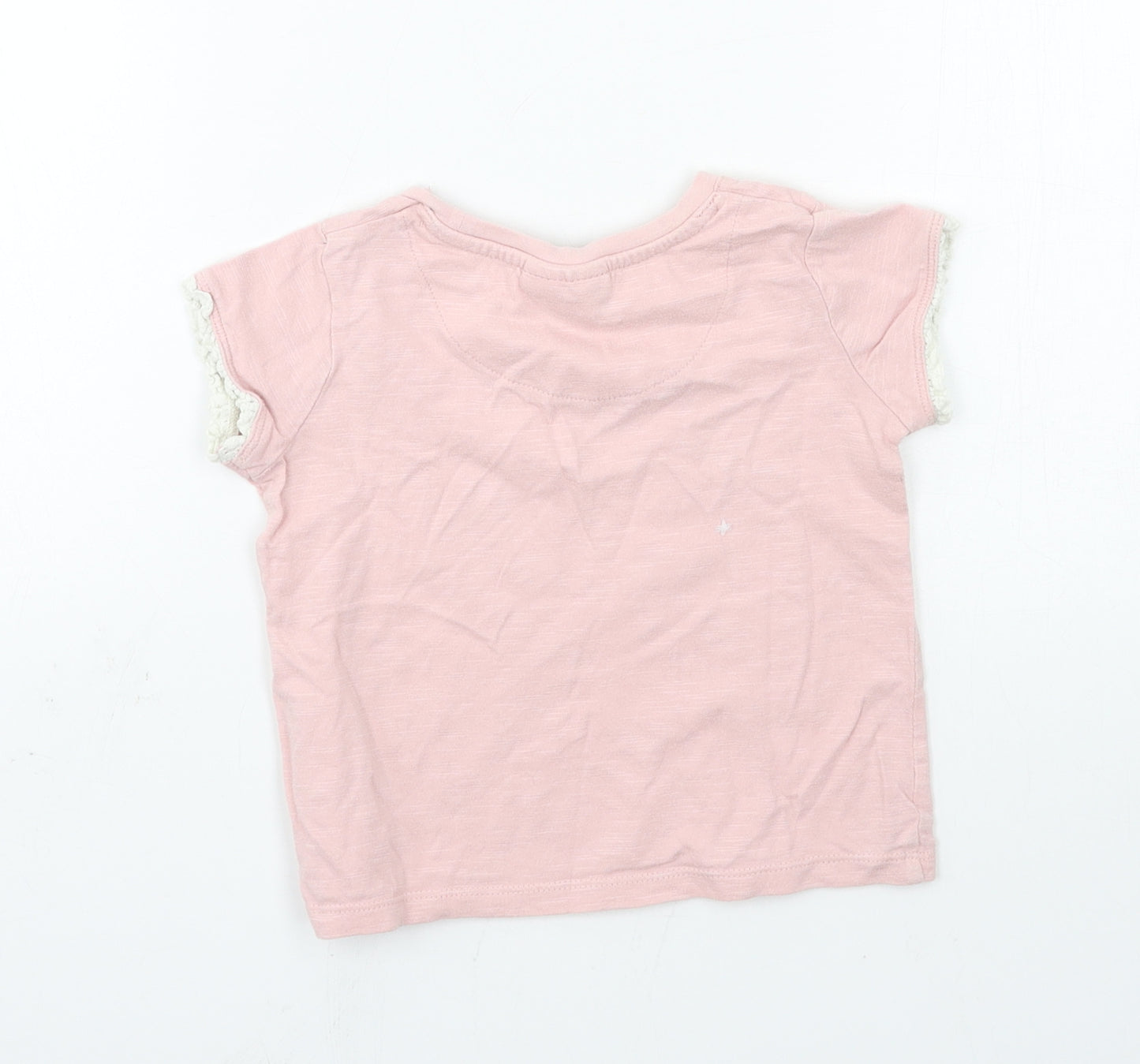 NEXT Girls Pink  Jersey Basic T-Shirt Size 18-24 Months  - Dog