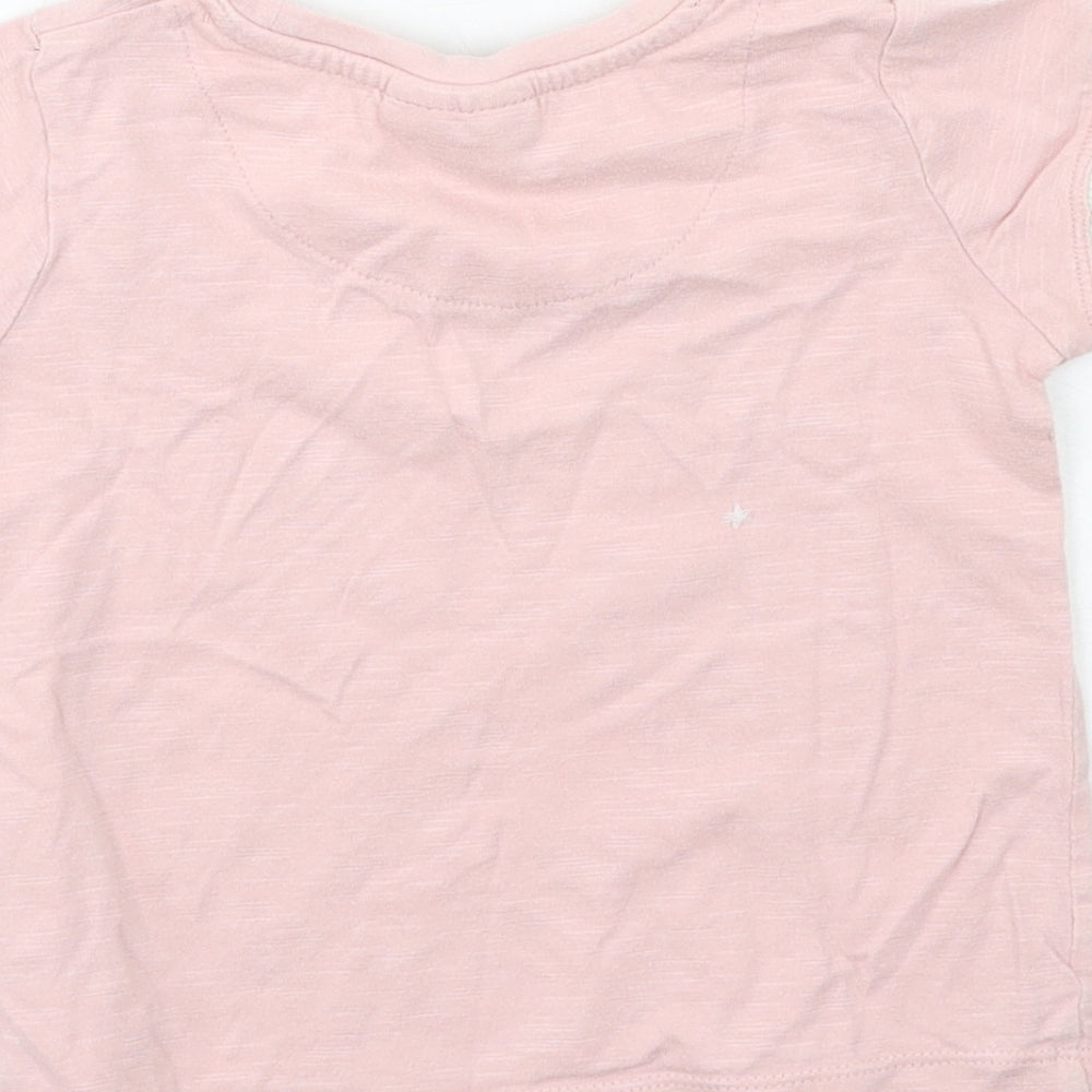 NEXT Girls Pink  Jersey Basic T-Shirt Size 18-24 Months  - Dog
