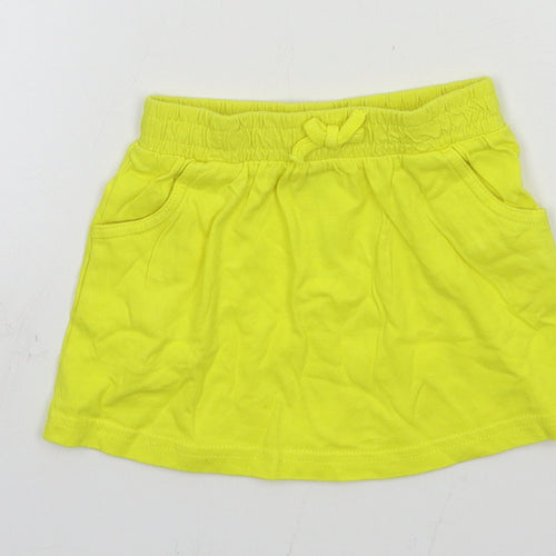 George Girls Yellow  Jersey A-Line Skirt Size 18-24 Months