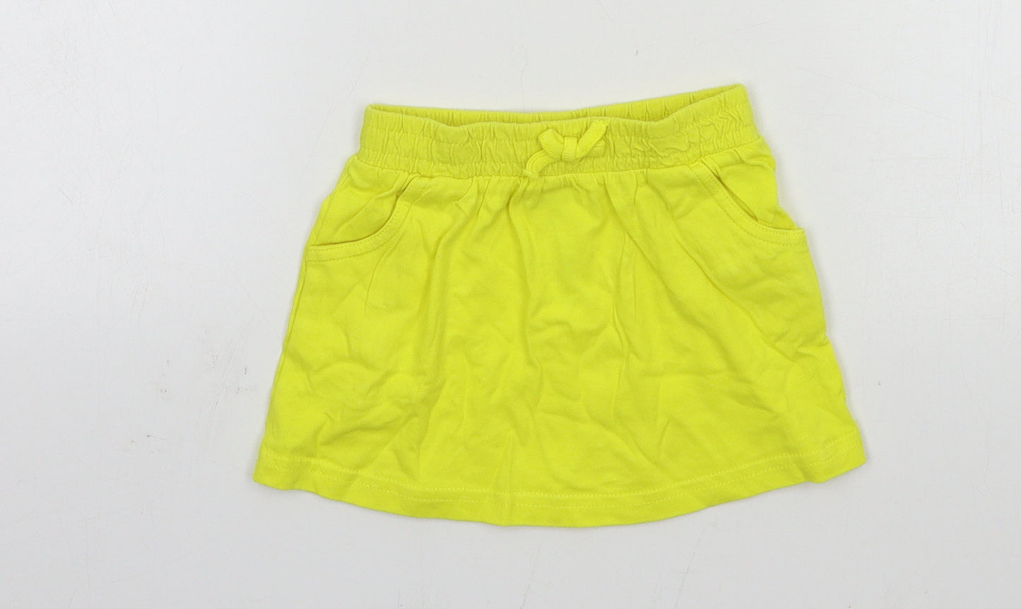 George Girls Yellow  Jersey A-Line Skirt Size 18-24 Months
