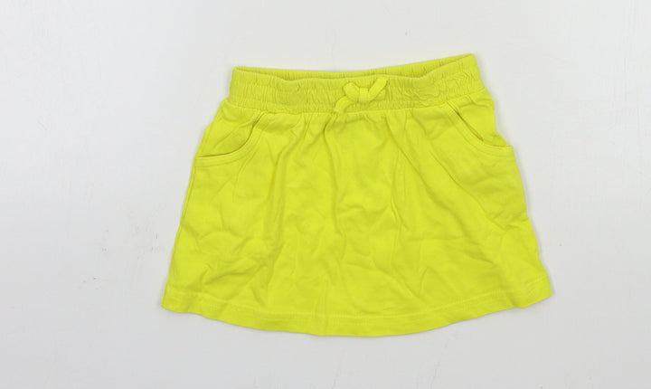 George Girls Yellow Jersey A-Line Skirt Size 18-24 Months