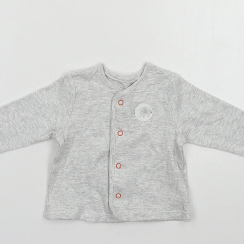 BHS Baby Grey  Jersey Cardigan Jumper One Size