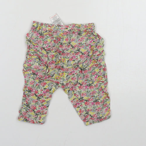 NEXT Girls Pink Floral  Jogger Trousers Size 3-6 Months