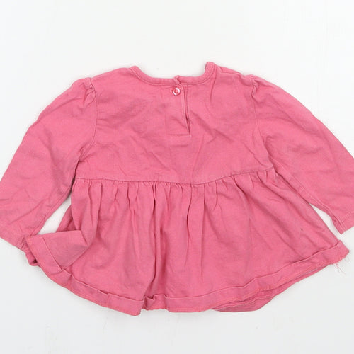 Earlydays Girls Pink Geometric Jersey Basic T-Shirt Size 3-6 Months  - Rabbit