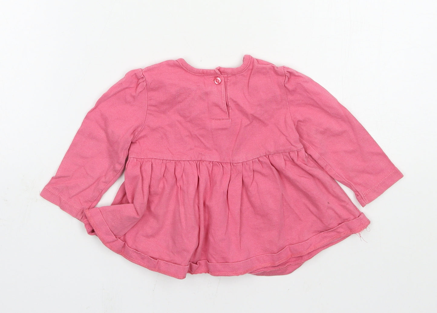 Earlydays Girls Pink Geometric Jersey Basic T-Shirt Size 3-6 Months  - Rabbit