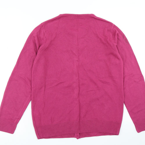 Classic Womens Pink  Knit Cardigan Jumper Size 10